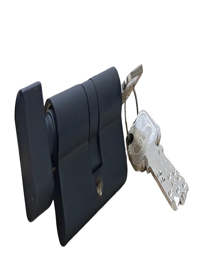 Trevi mortice lock set طقم قفل ومقبض باب نقر أسود مطفي فاخر من تريفي مع أسطوانة ومفاتيح | مقبض معدني متين | تشغيل سلس | مثالي لغرف النوم والمكاتب والأبواب الخشبية | الموديل: Ferric CY - Image 3